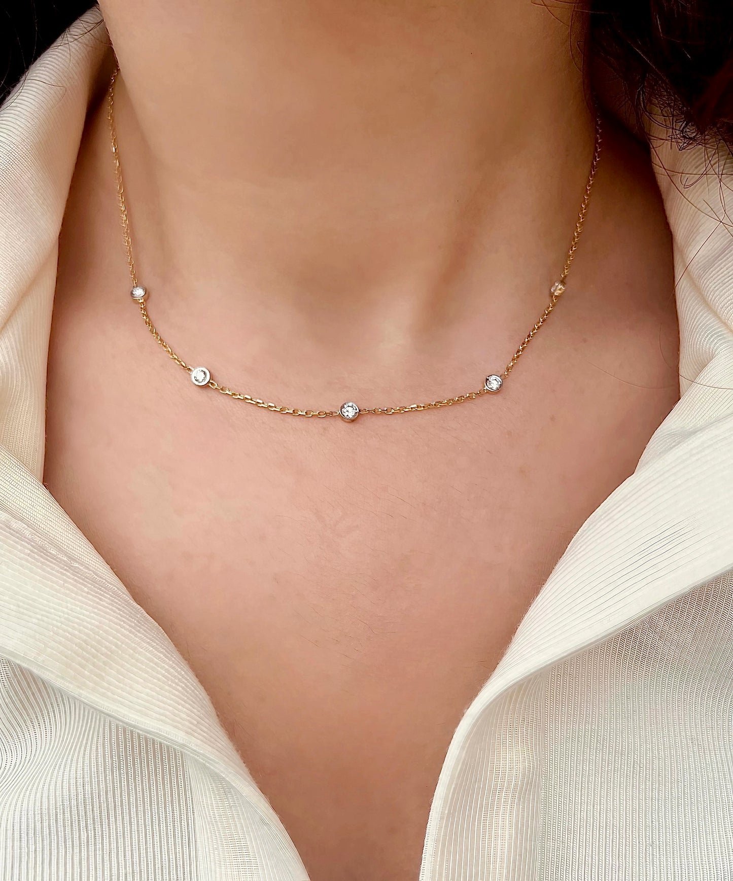 Luxury diamond 18K gold necklace - Signature Edition | Ella Creations Jewelry