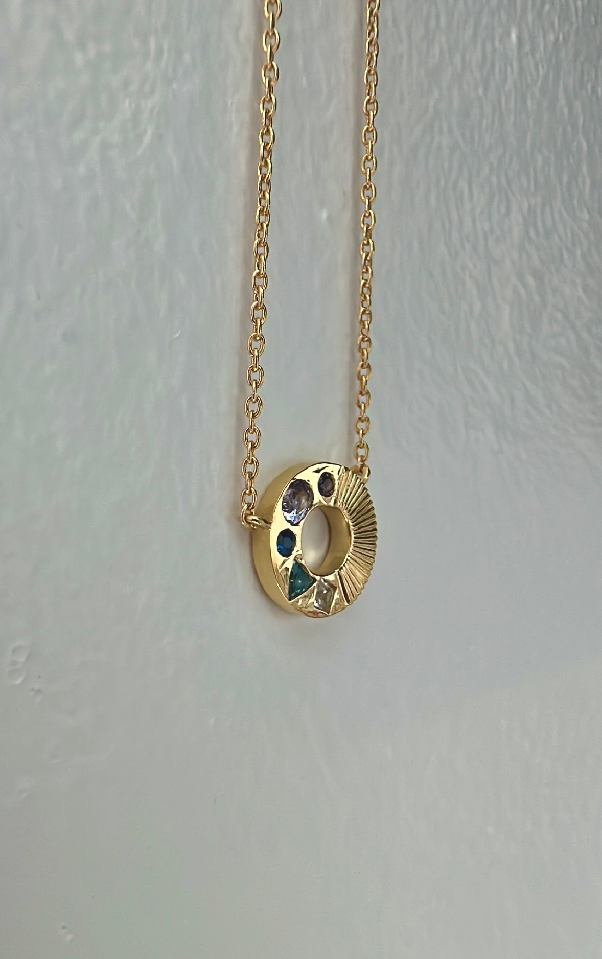 Porto gemstone Necklace 18k gold - Ella Creations Jewelry