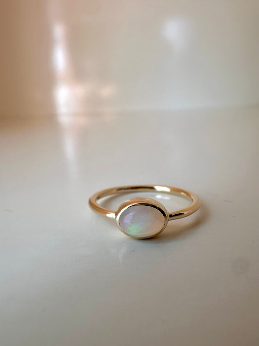 Opal stackable ring - Ella Creations Jewelry