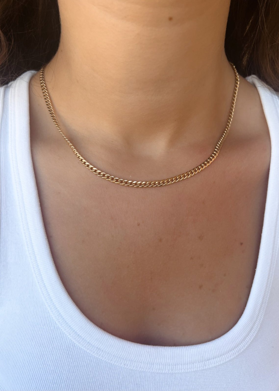 Cuban chain Necklace 18 karat gold | Ella Creations Jewelry