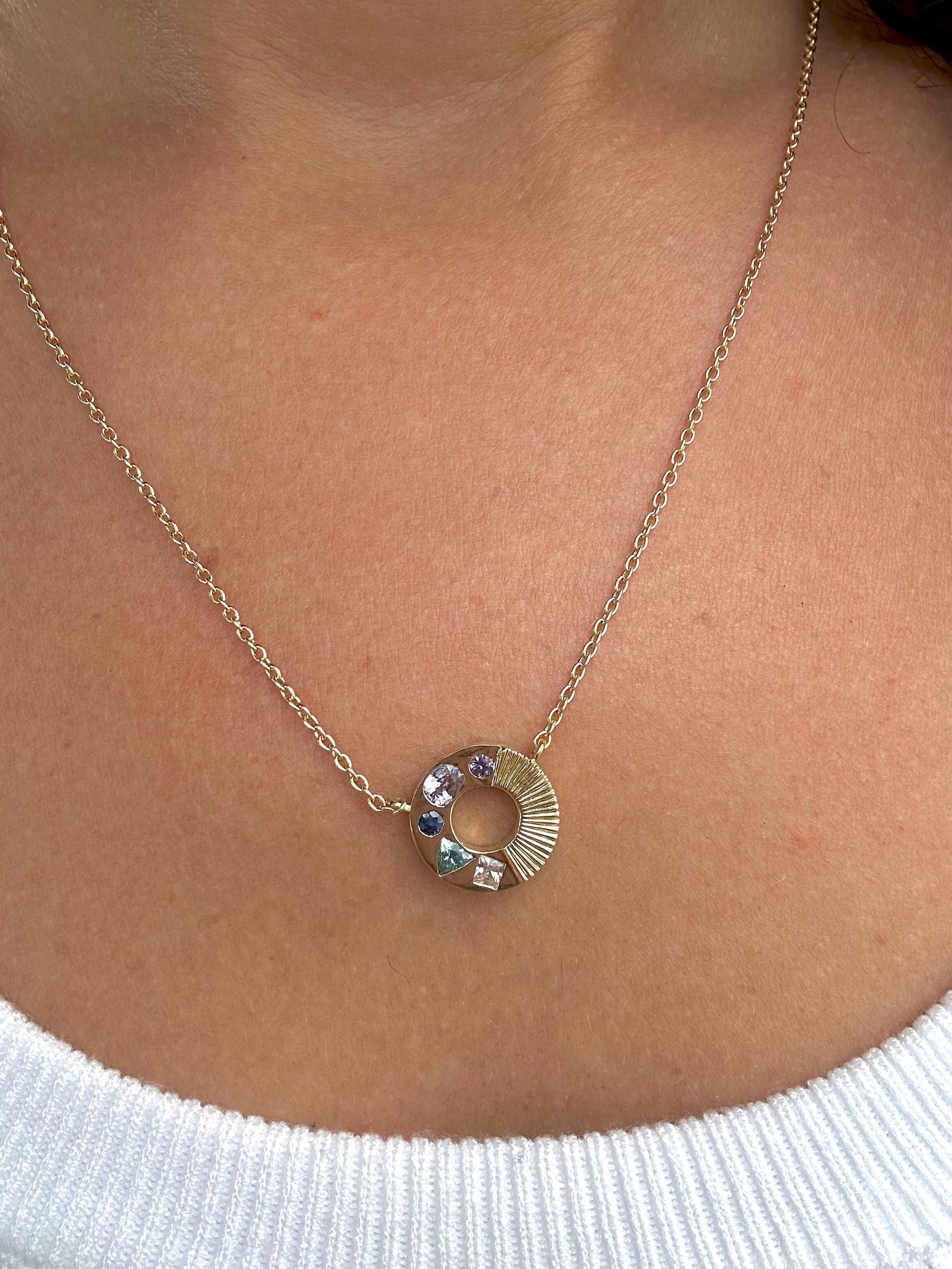 Porto gemstone Necklace 18k gold | Ella Creations Jewelry