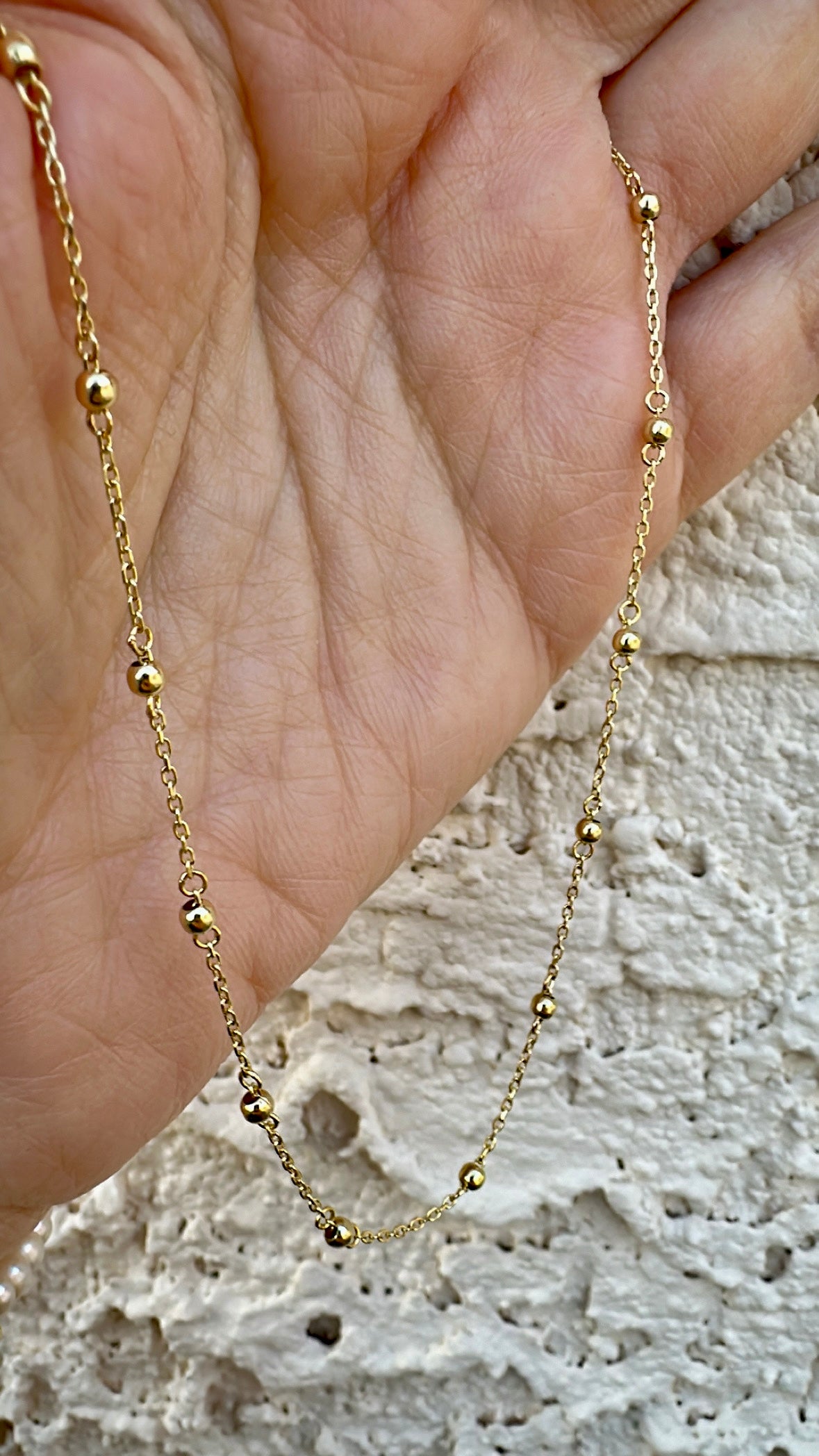 Ball Chain Necklace | 18 karat Necklace with Balls