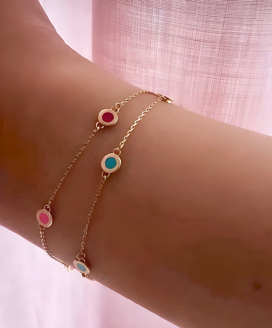Pink Enameling bracelet
