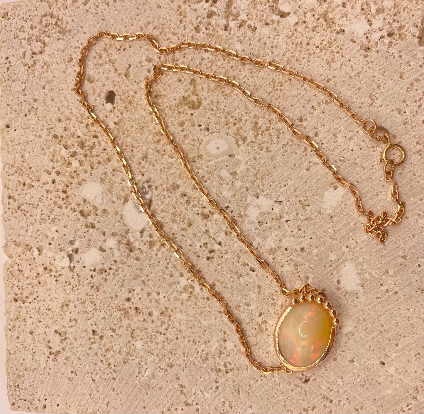 Opal sunshine gemstone necklace - Ella Creations Jewelry