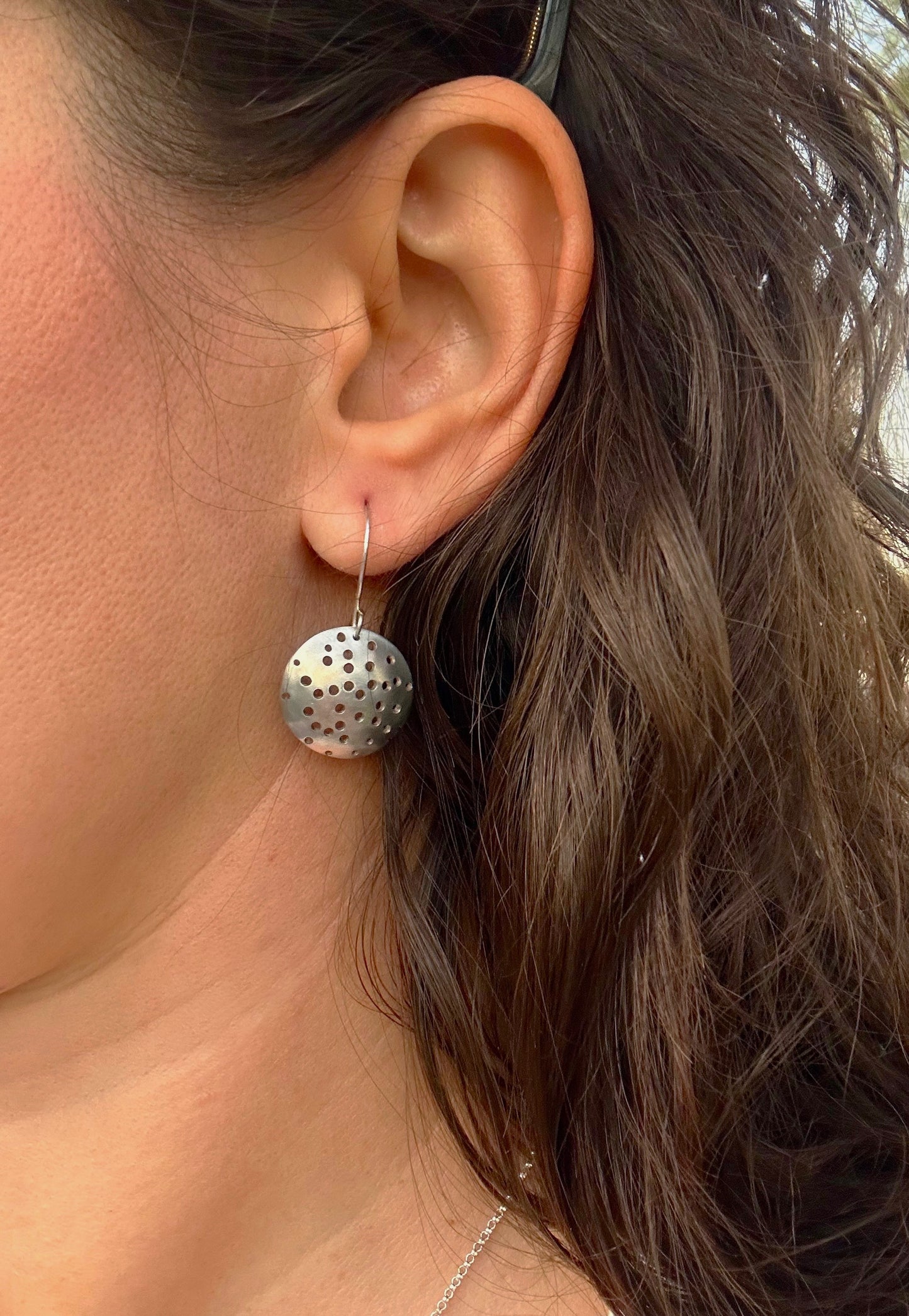 Astra silver drop earrings