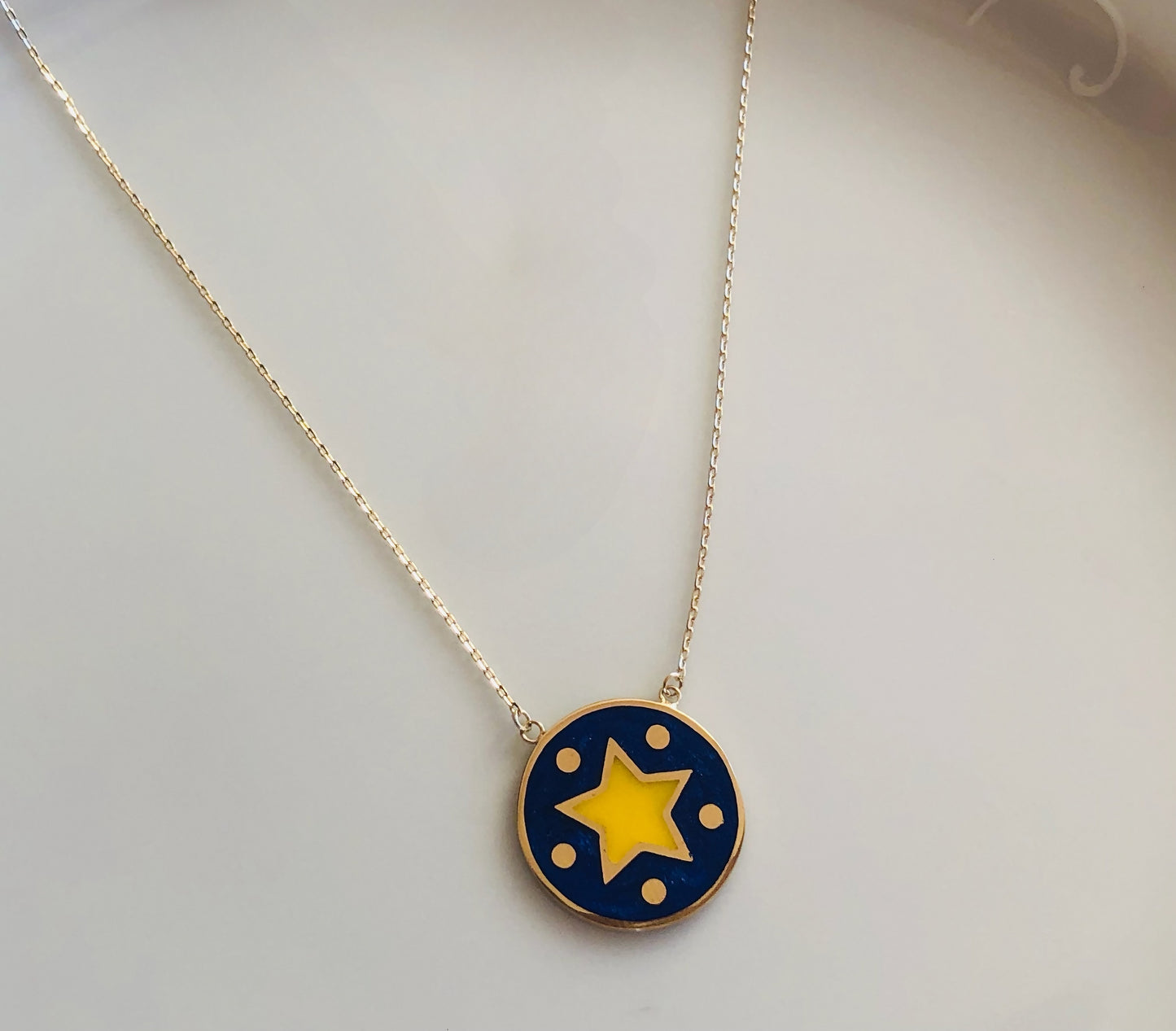 Gold star necklace available in 18k solid gold  | Ella Creations Jewelry