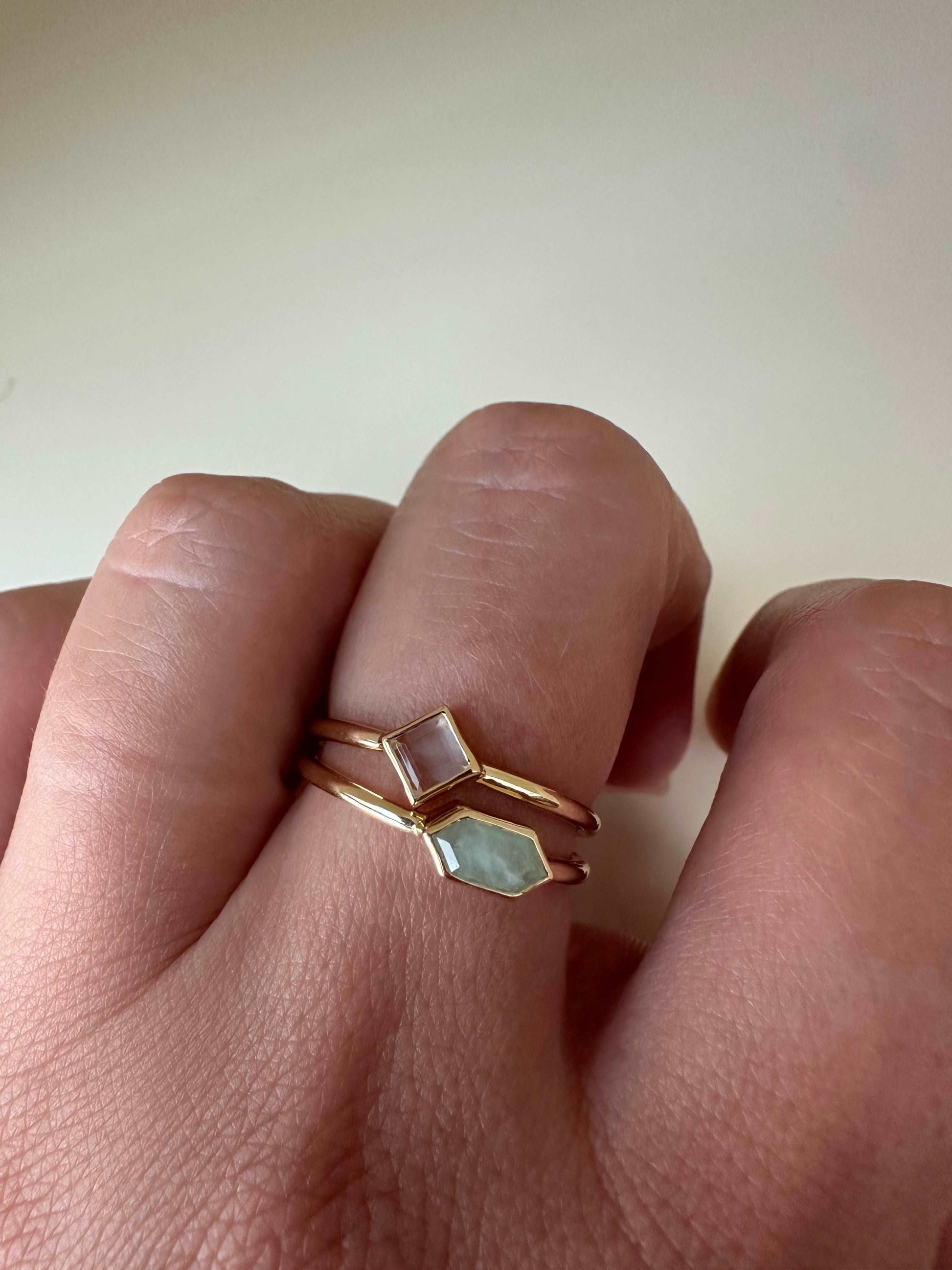 stacking ring, thin band rings handcrafted in 18k gold | Ella Creations jewelry