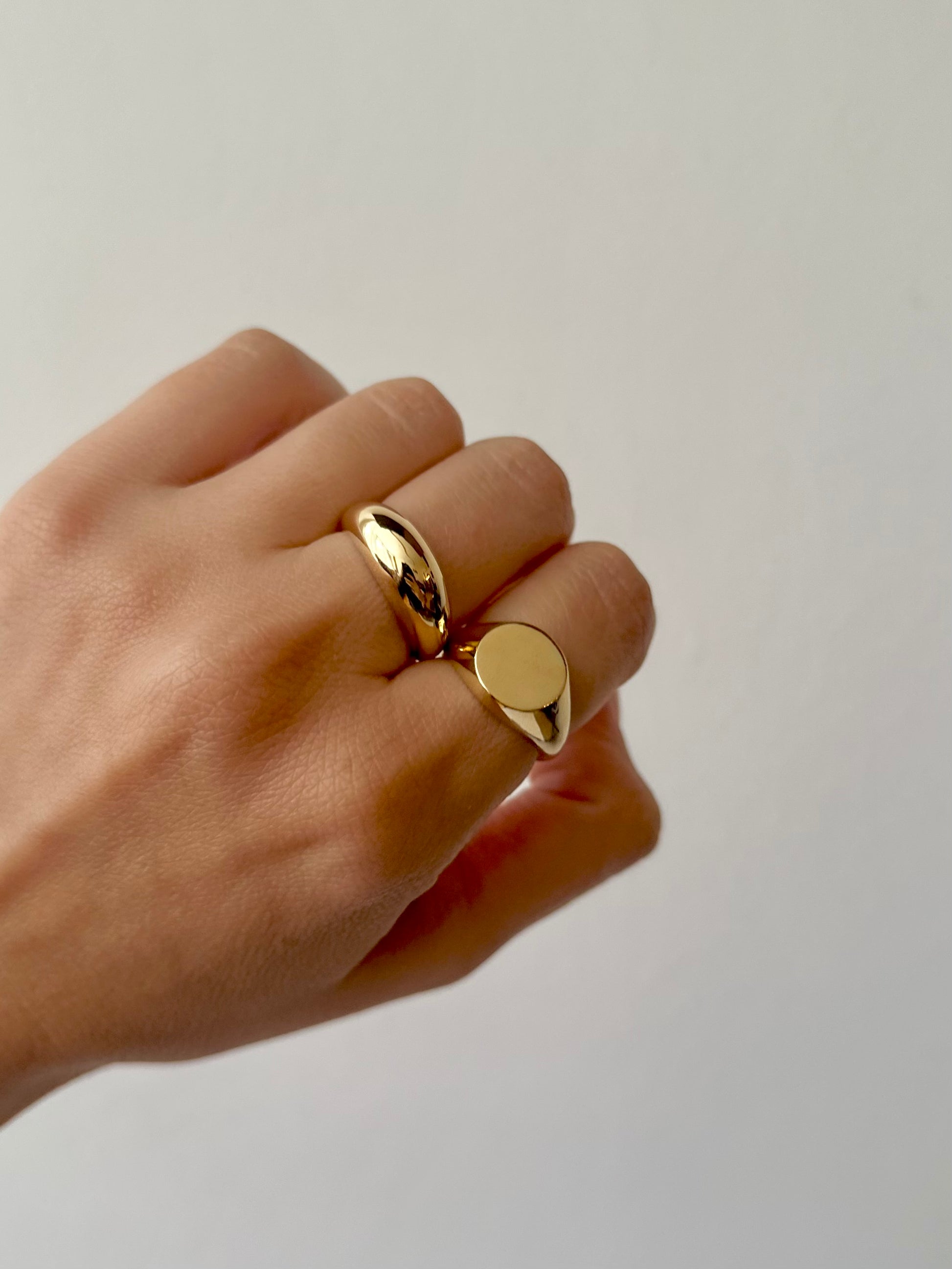 Chunky Gold Rings handcrafted in 18k gold | Ella Creations Jewelry 