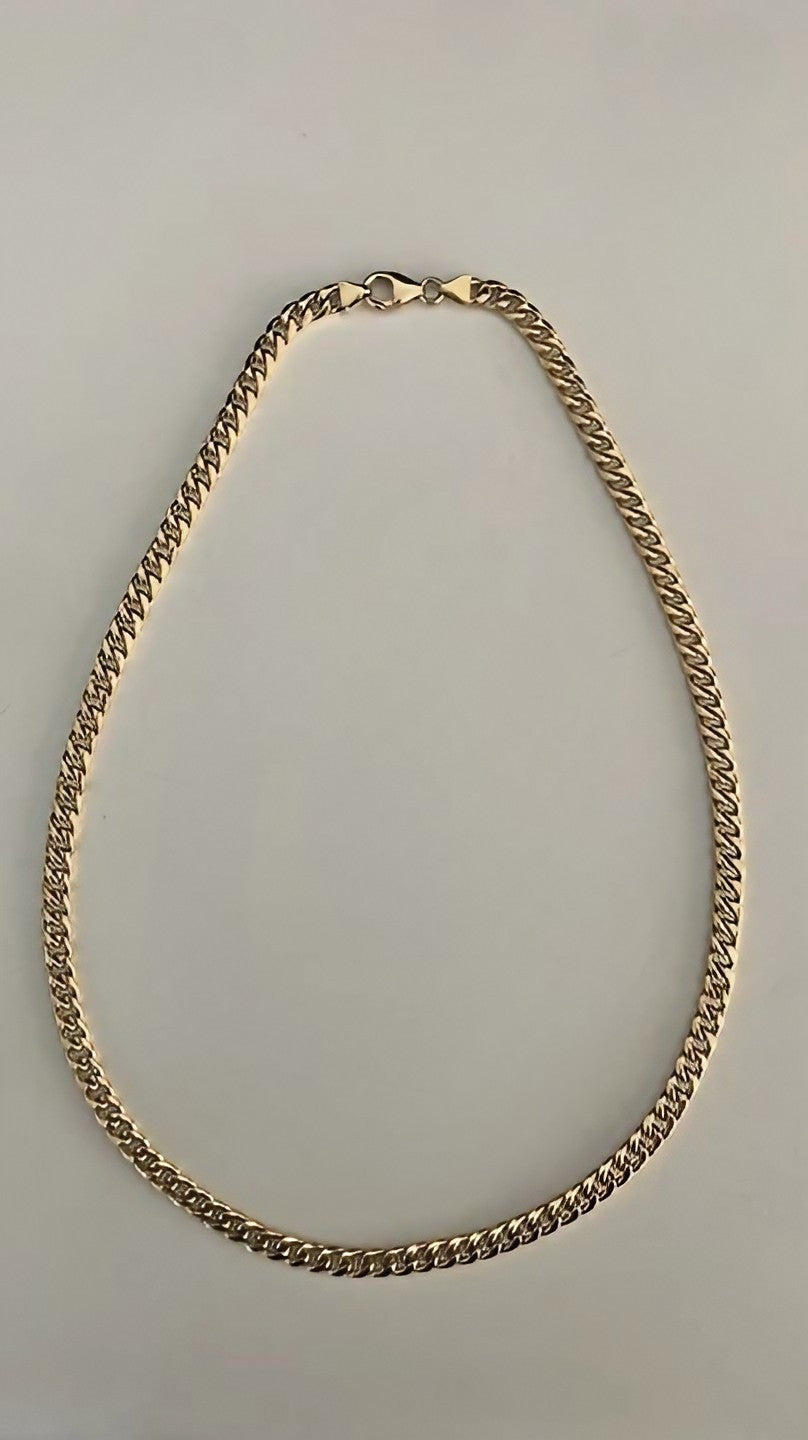 18 karat gold cuban necklace - Ella Creations Jewelry