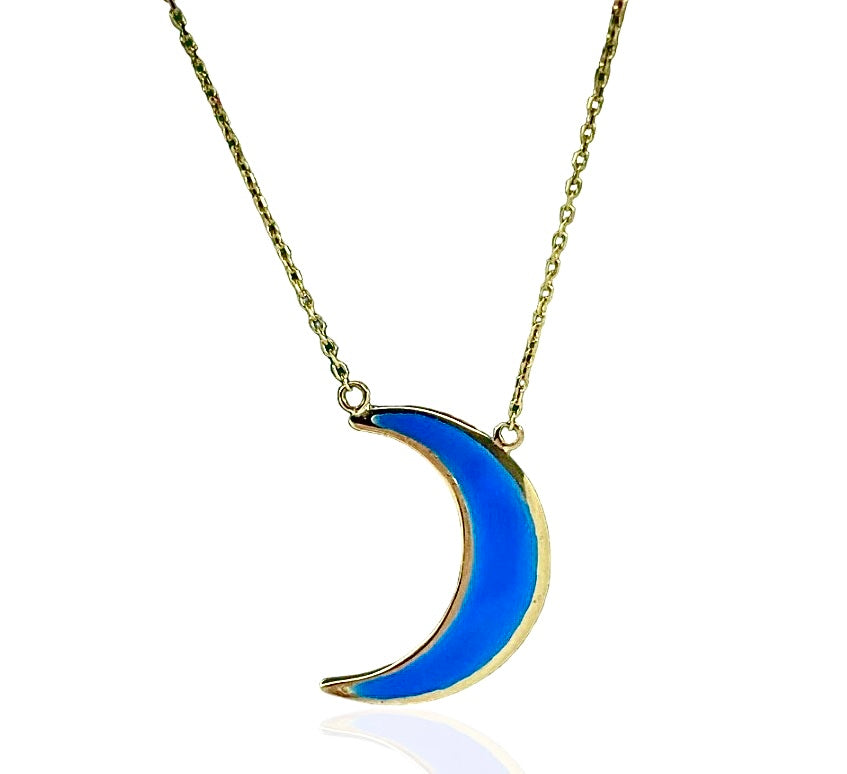 Gold Moon and stars necklace | Ella Creations Jewelry