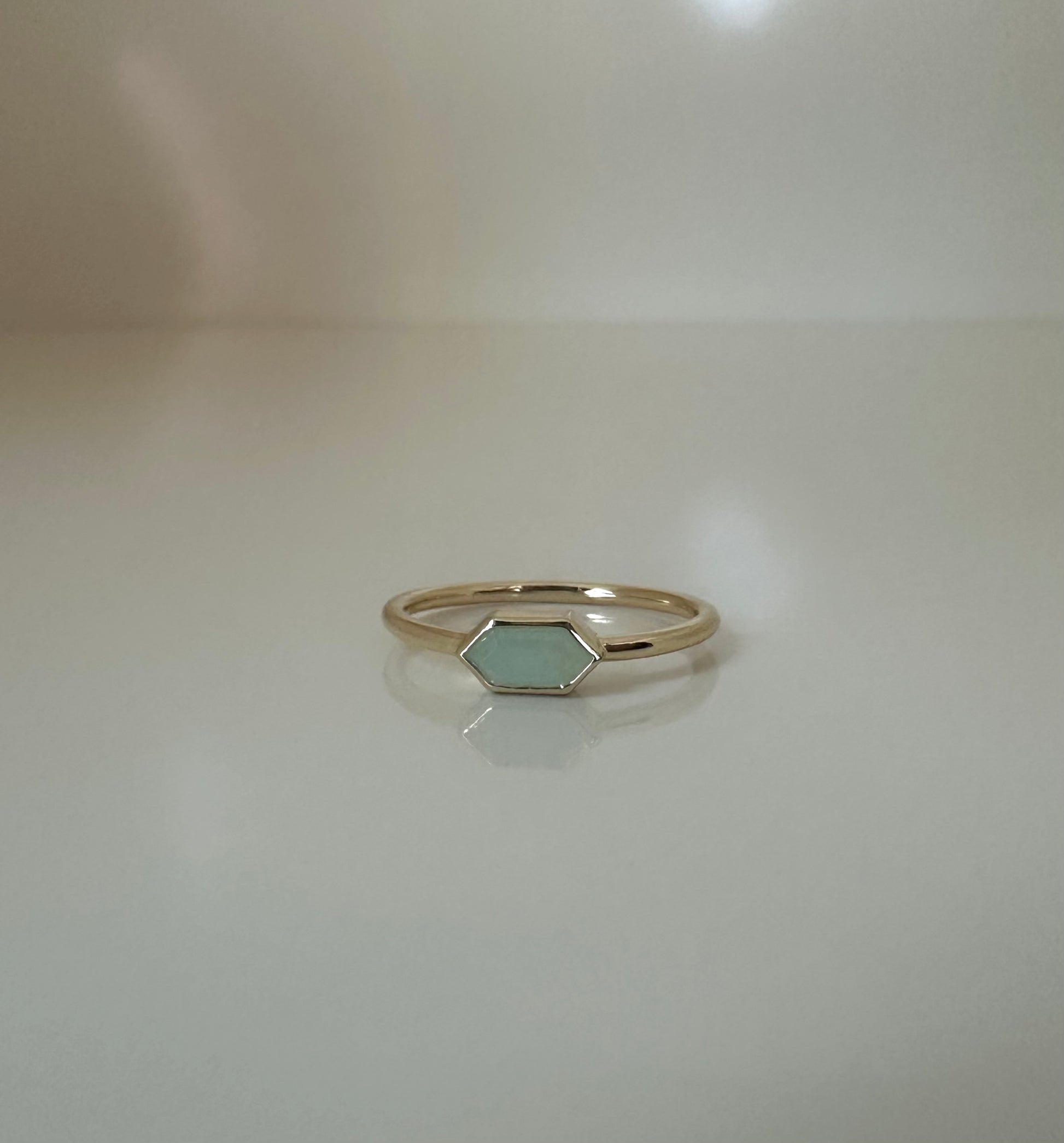 Basima Stackable rings - Hexagon 18k | Ella Creations Jewelry