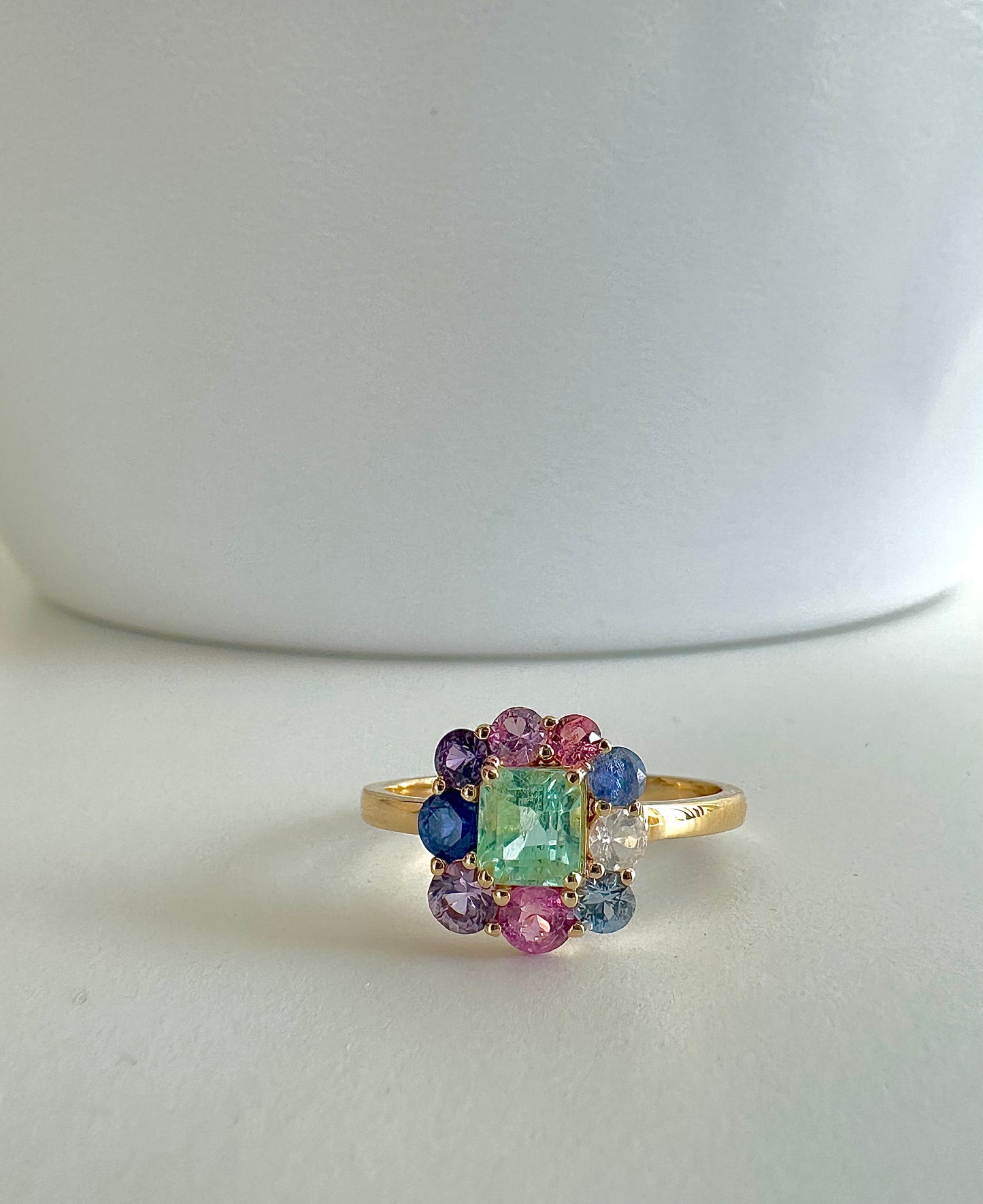 cluster gemstones ring