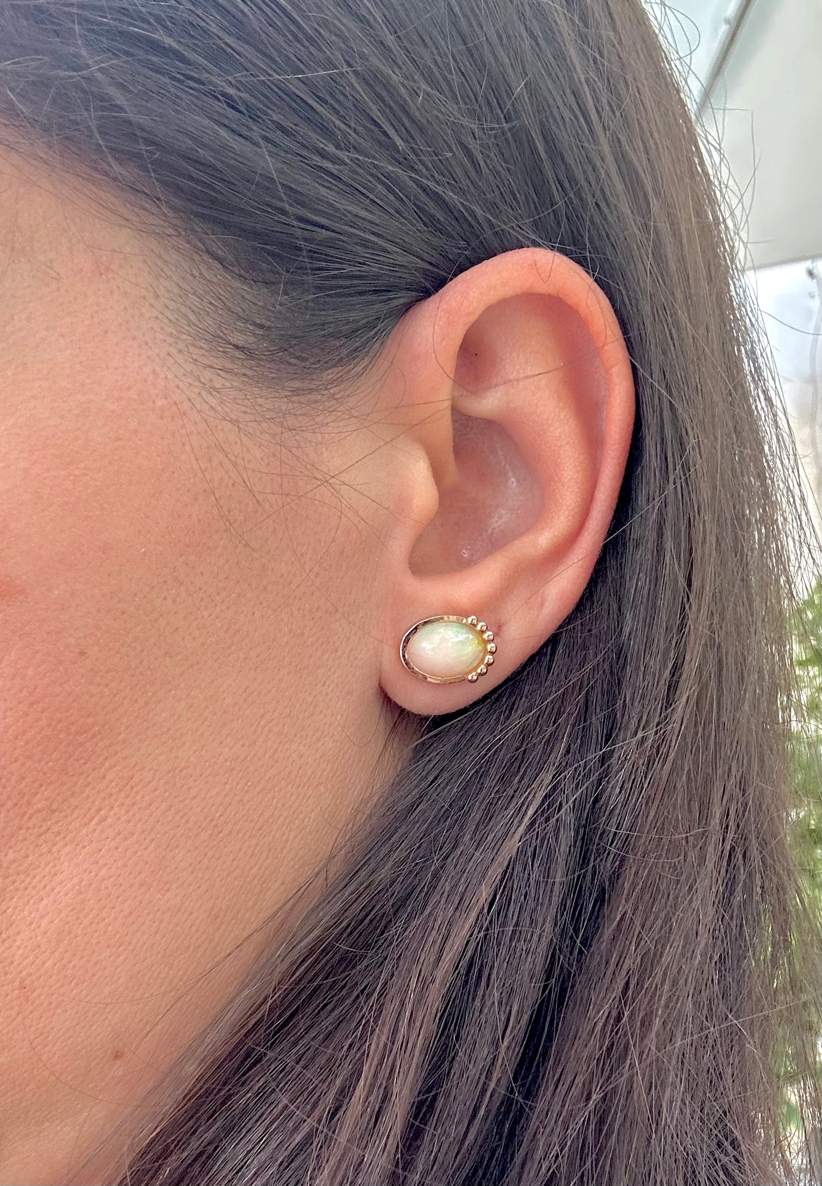 Opal sunshine 18Kt Rose Gold earrings - Ella Creations Jewelry