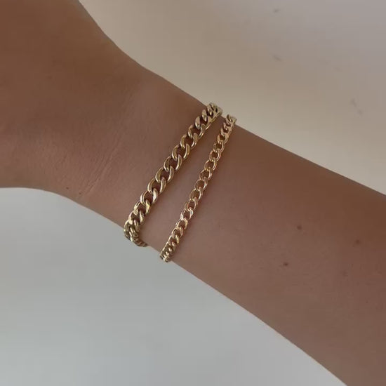 18 karat Cuban Link bracelet | Ella Creations Jewelry