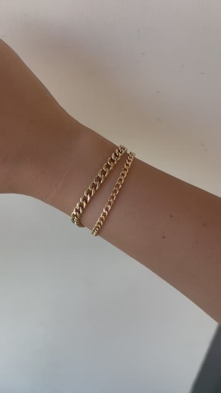 18 karat Cuban Link bracelet | Ella Creations Jewelry