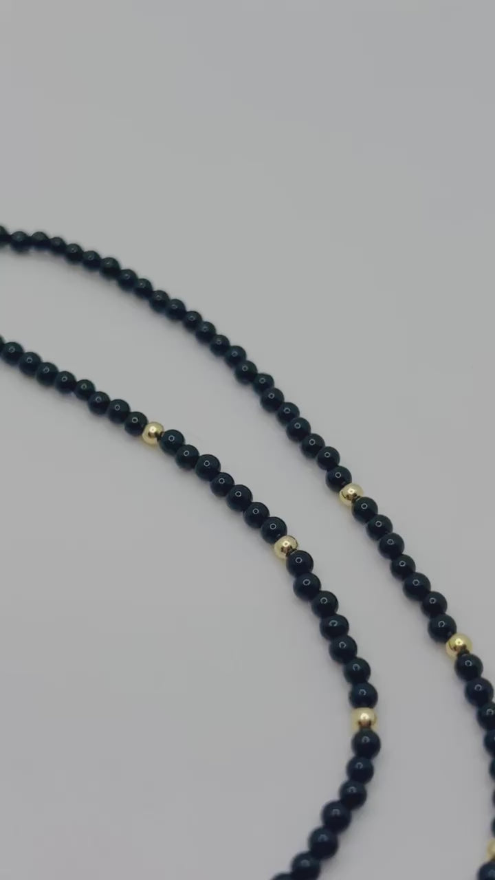 Black Onyx beads necklace