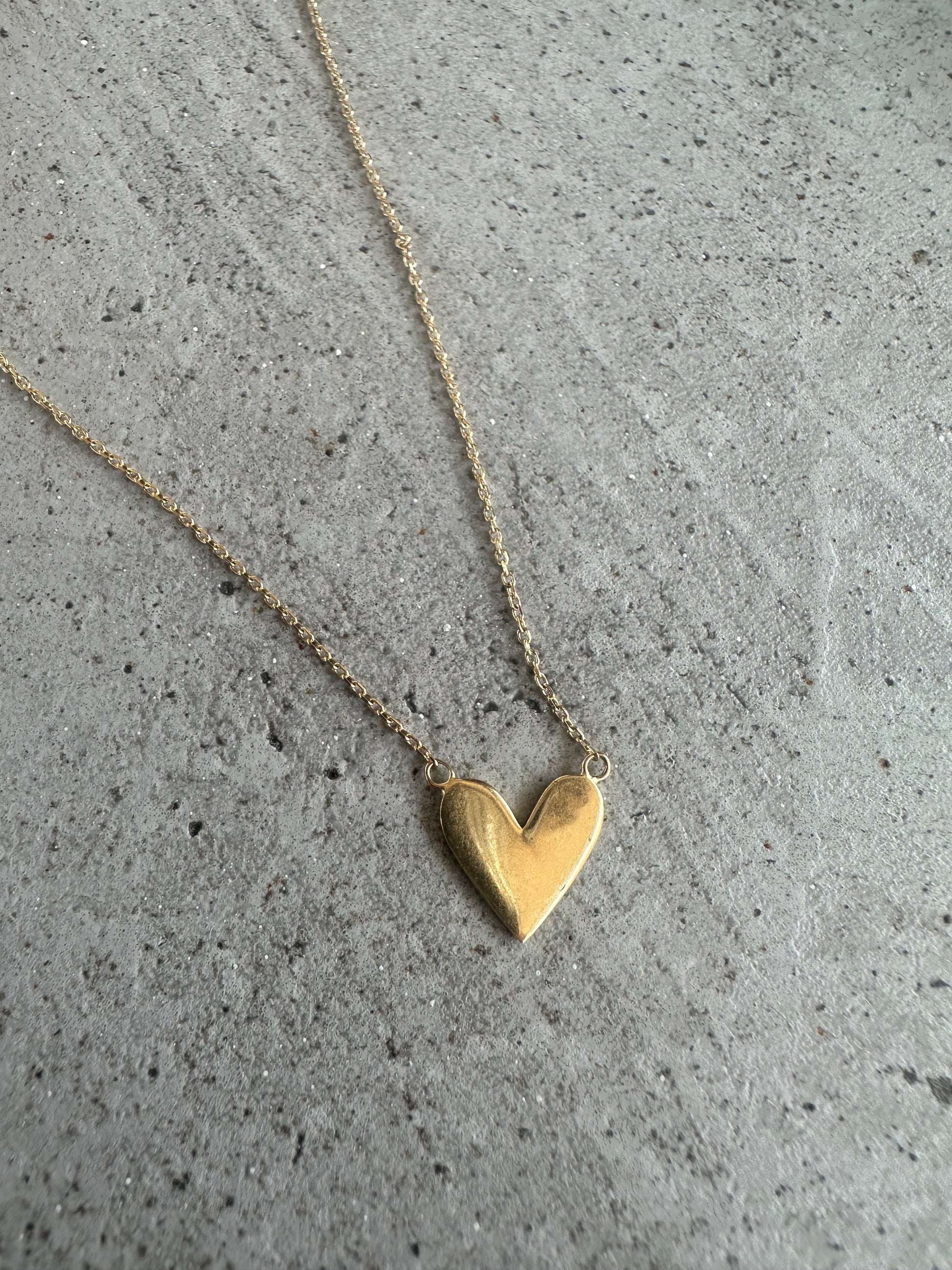 small heart necklace 18k solid gold | Ella Creations Jewelry